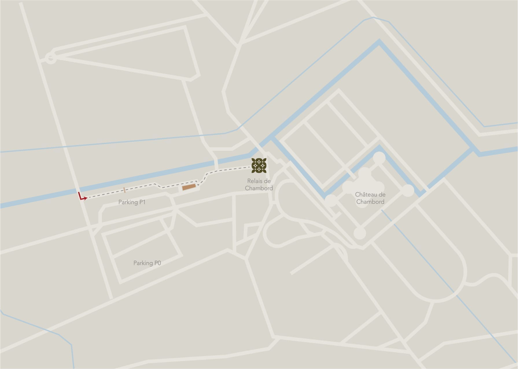 Plan d'accès au Relais de Chambord